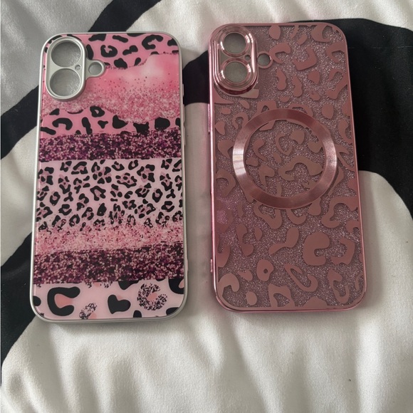 Apple Other - (2) Pink Leopard Print IPhone 16 Plus Phone Case Set